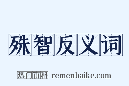 殊智反义词是什么意思的图片